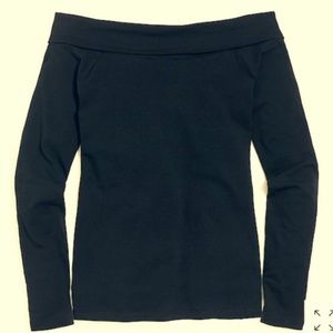 Black J. Crew off the shoulder top in black